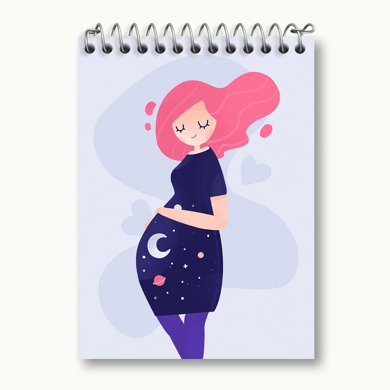 دفتر یادداشت 50 برگ خندالو مدل بارداری کد 26692