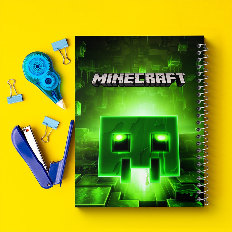 دفتر مشق 100 برگ خندالو طرح ماینکرافت (Minecraft) کد F2420