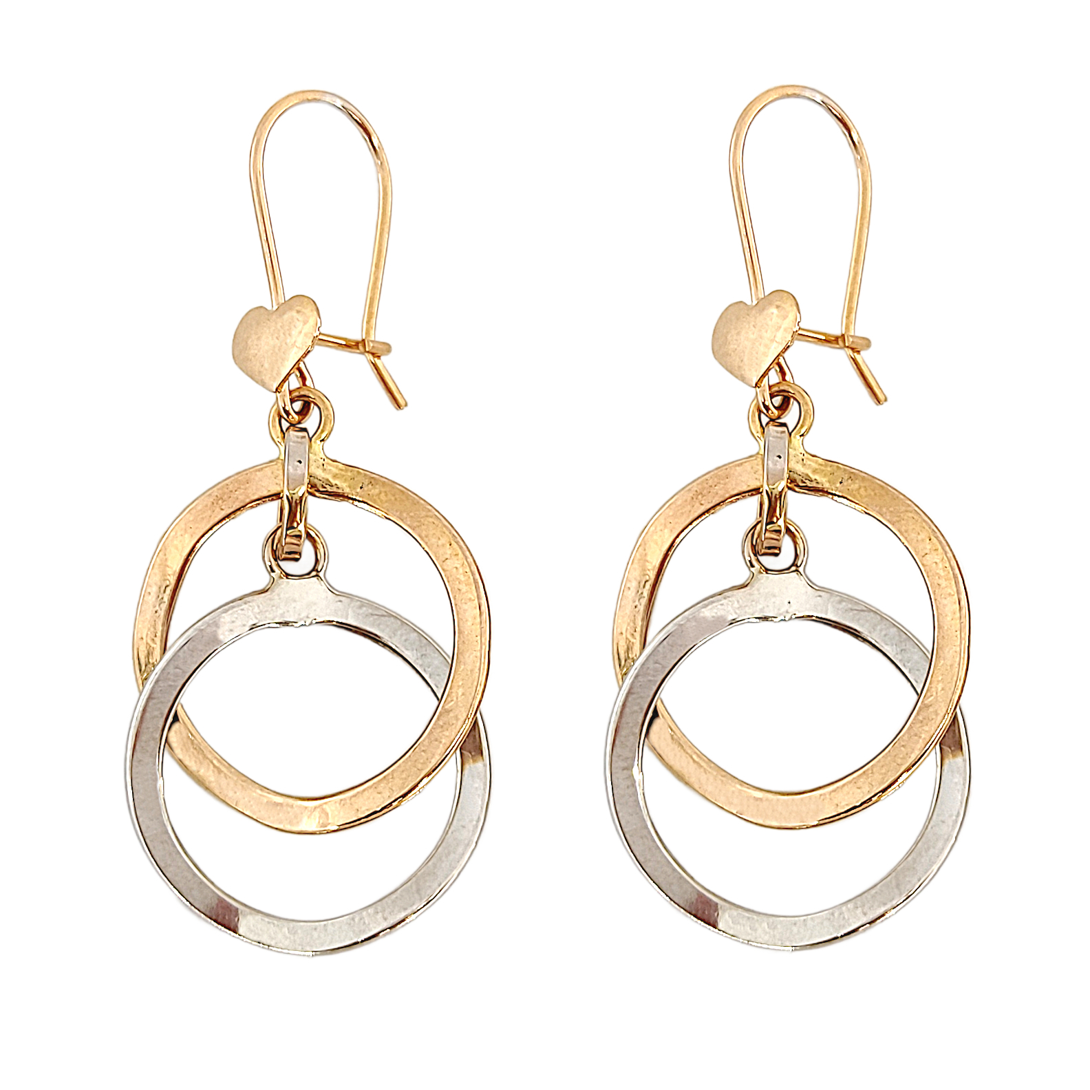 گوشواره آویز طلا 18 عیار زنانه طلا و جواهرسازی افرا مدل لوکس 284