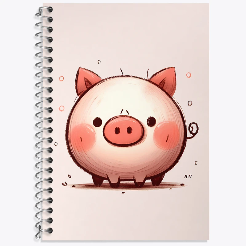 دفتر لغت 50 برگ خندالو طرح خوک کیوت کد N5544