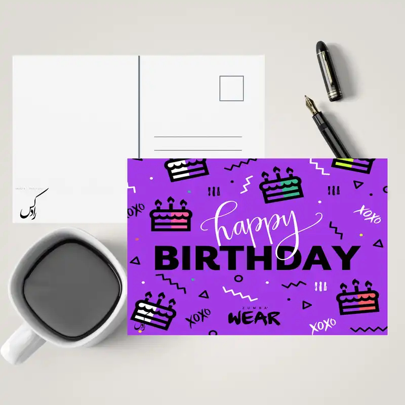 کارت پستال رادکس طرح HAPPY BIRTHDAY مدل NE66