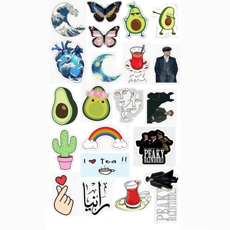 استیکر لپ تاپ طرح تام شلبی مجموعه 23 عددی