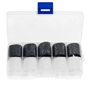 فویل طراحی ناخن مدل GS.BL-WH مجموعه 10 عددی 