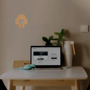 چراغ دیواری نئون دیزاین مدل Android-Logo_YL