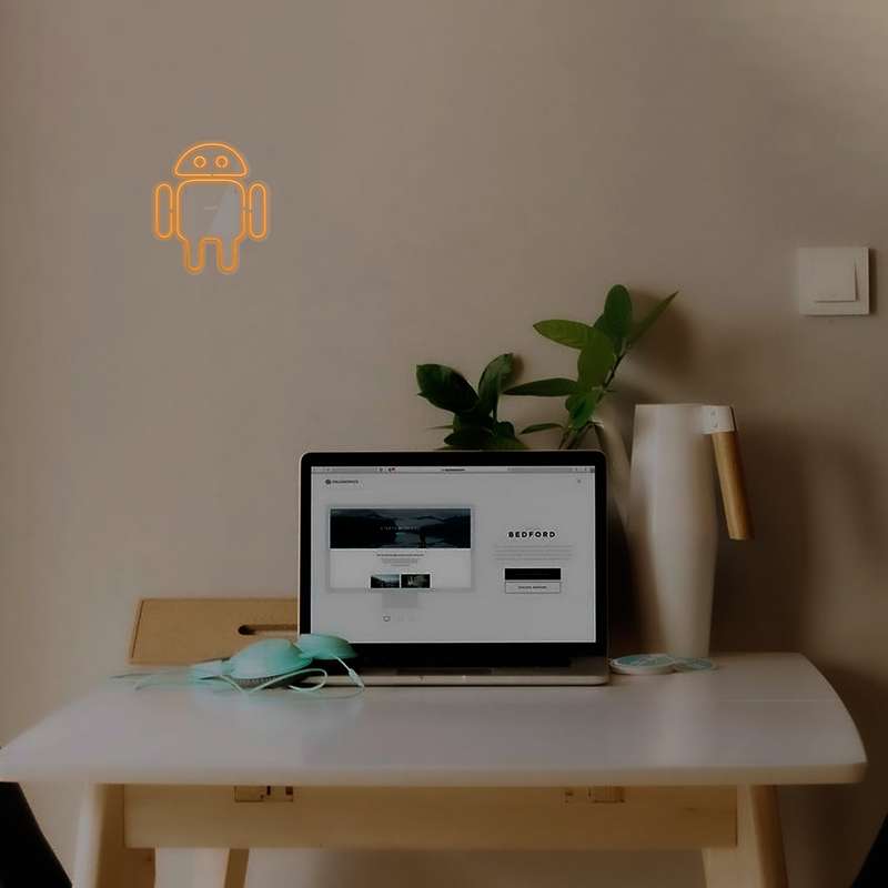 چراغ دیواری نئون دیزاین مدل Android-Logo_YL