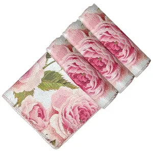 دستمال آشپزخانه بی تی مدل رز کد 25x252 بسته 3 عددی