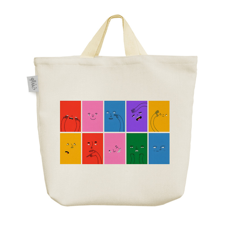 ساک خرید خندالو مدل شکلک بامزه کد H1463