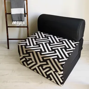 مبل تختخواب شو یک نفره نوپه هوم مدل تشک شو طرح پترن مینیمال کد M1068