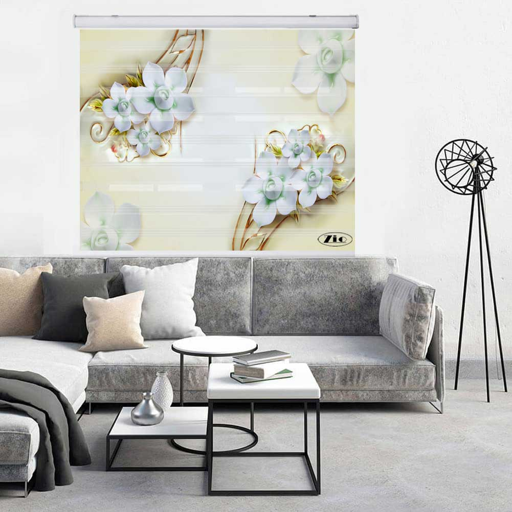 پرده زبرا زیو کد 3D1404 سایز 150x150 سانتی متر