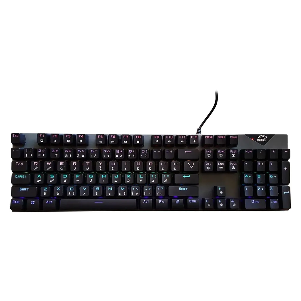 کیبورد گیمینگ تسکو مدل GK 8130، سوییچ مکانیکال آبی، Full-Size، نورپردازی RGB