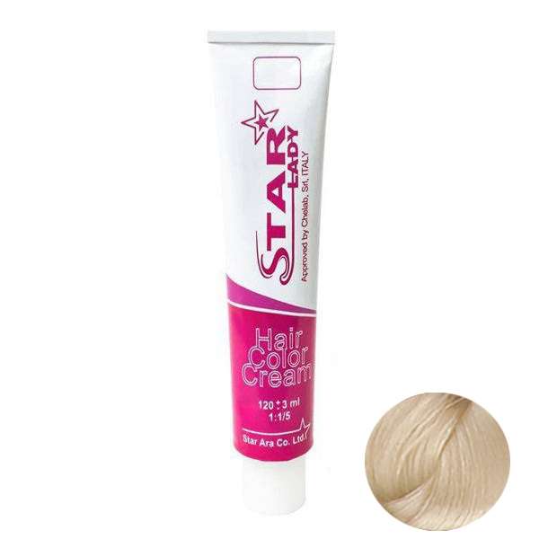 رنگ مو استارلیدی شماره 12.12حجم 120 میلی لیتر رنگ کرم صدفی