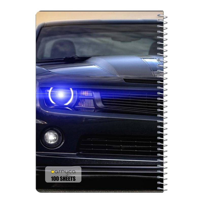 دفتر مشق 100 برگ سیمی کارنیکا طرح شورولت کامارو Chevrolet Camaro کد 69321