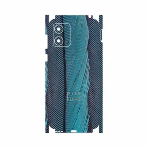 MAHOOT Turquoise feathers-FullSkin Cover Sticker for Motorola Moto E13