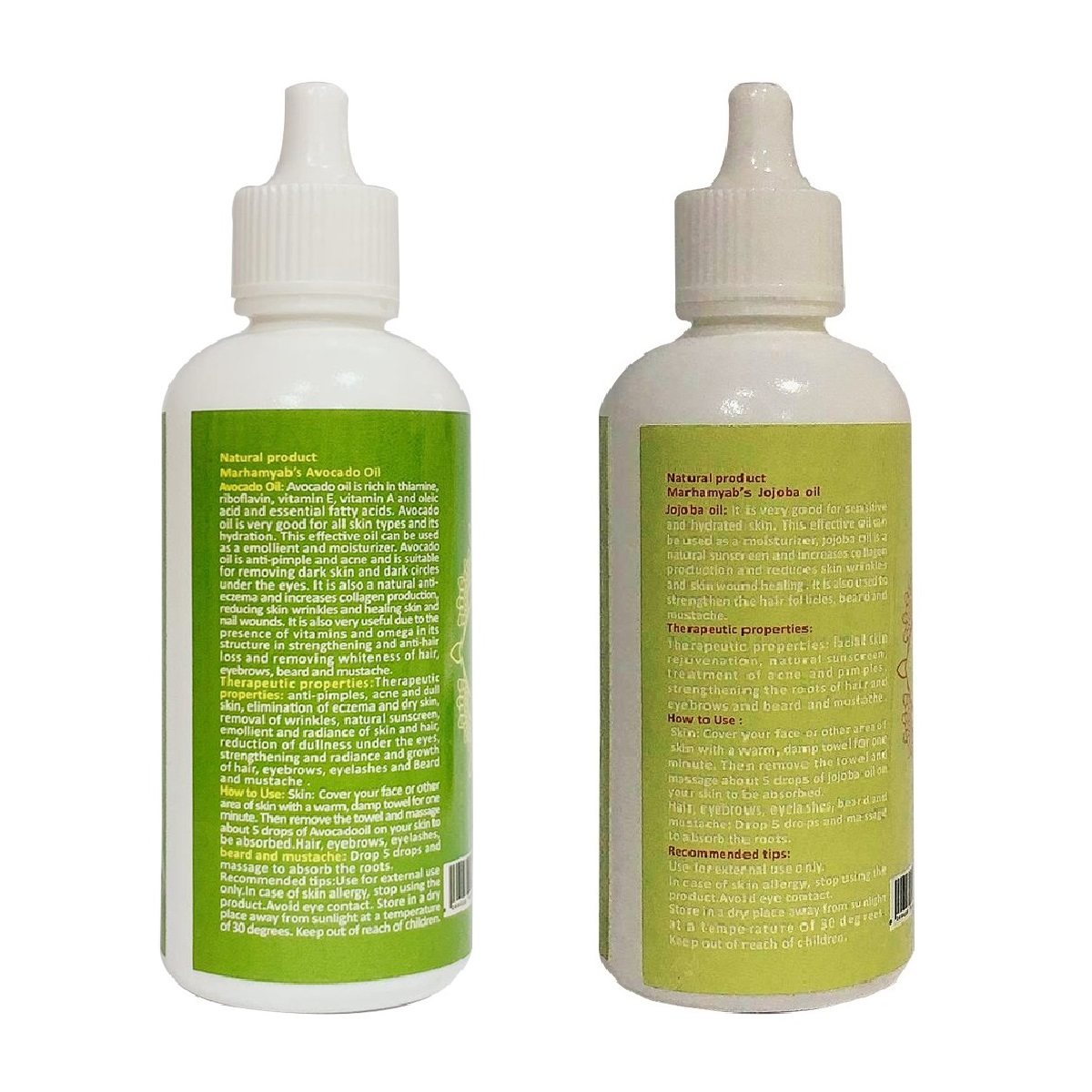 روغن تقویت کننده ناخن مرهم یاب مدل جوجوبا و آووکادو  حجم 80 میلی لیتر  مجموعه 2 عددی