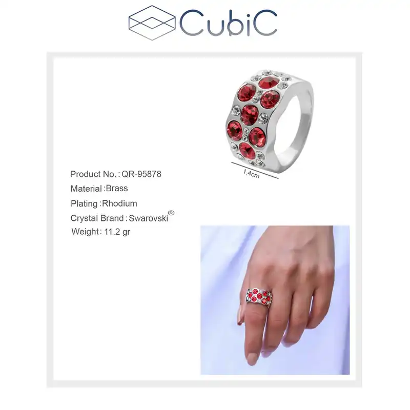 انگشتر زنانه کوبیک مدل QR-95878