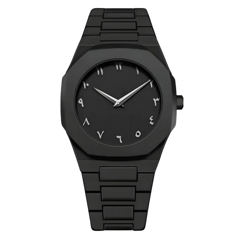 ساعت مچی عقربه‌ای کوارتز مردانه مدل دارک واچ بند سبک قفل مخفی کد ۱۱