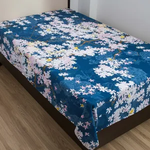 ملحفه آدنو مدل شکوفه کد IR11 دونفره سایز 240x240 سانتی متر