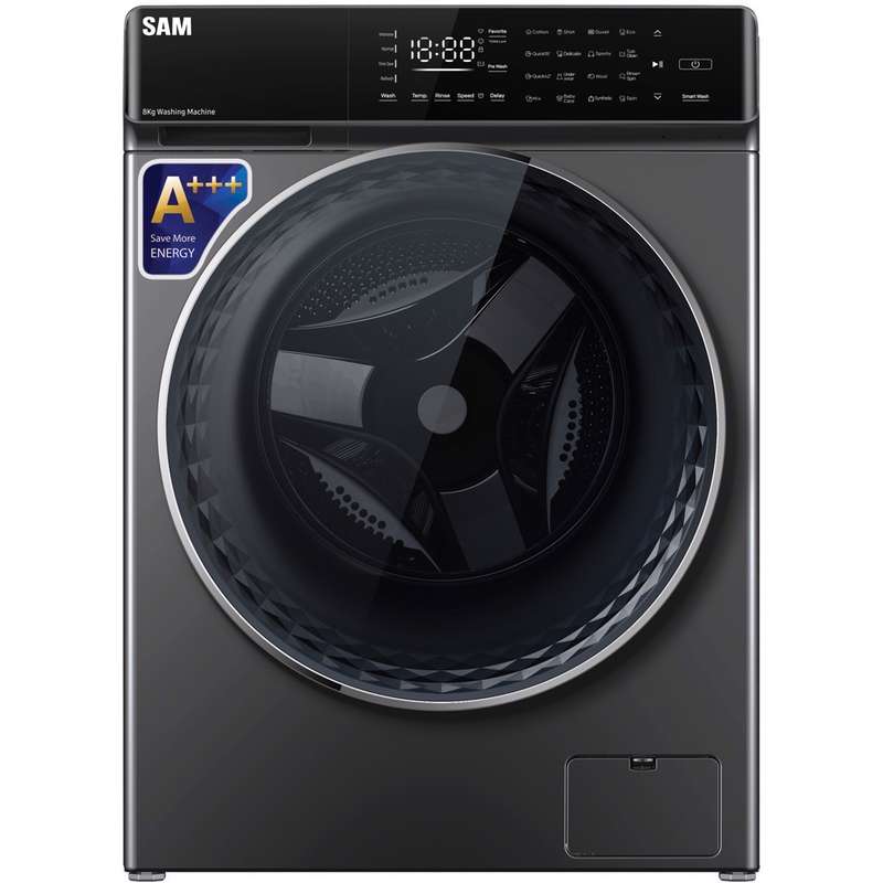 ماشین لباسشویی سام مدل ماشین لباسشویی سام الکترونیک مدل DD-P1485/IN ظرفیت 9 کیلوگرم