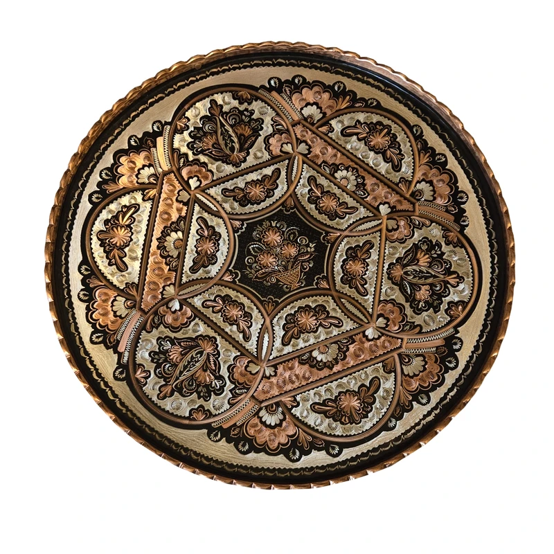 سینی میناکاری مدل لب کنگره ای کد 0196