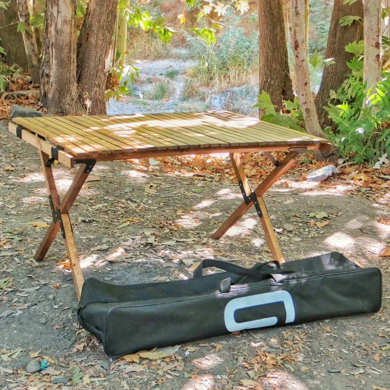 عکس شماره 3 : میز سفری تاشو مدل طبیعت چوبی سایز صفحه 90 × 65 سانتی متر