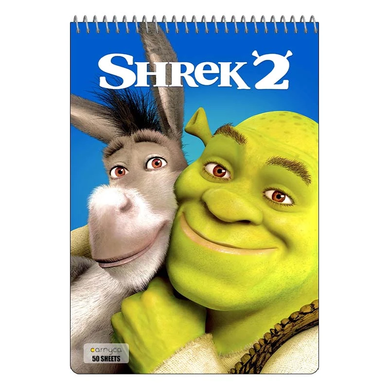 دفتر نقاشی 50 برگ سیمی کارنیکا طرح شرک Shrek کد 48296