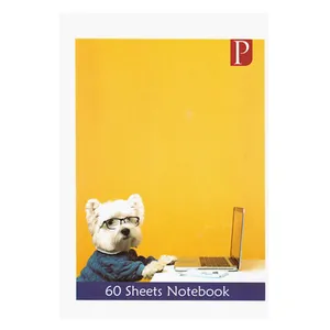 دفتر مشق 60 برگ مدل سگ و لپ تاپ