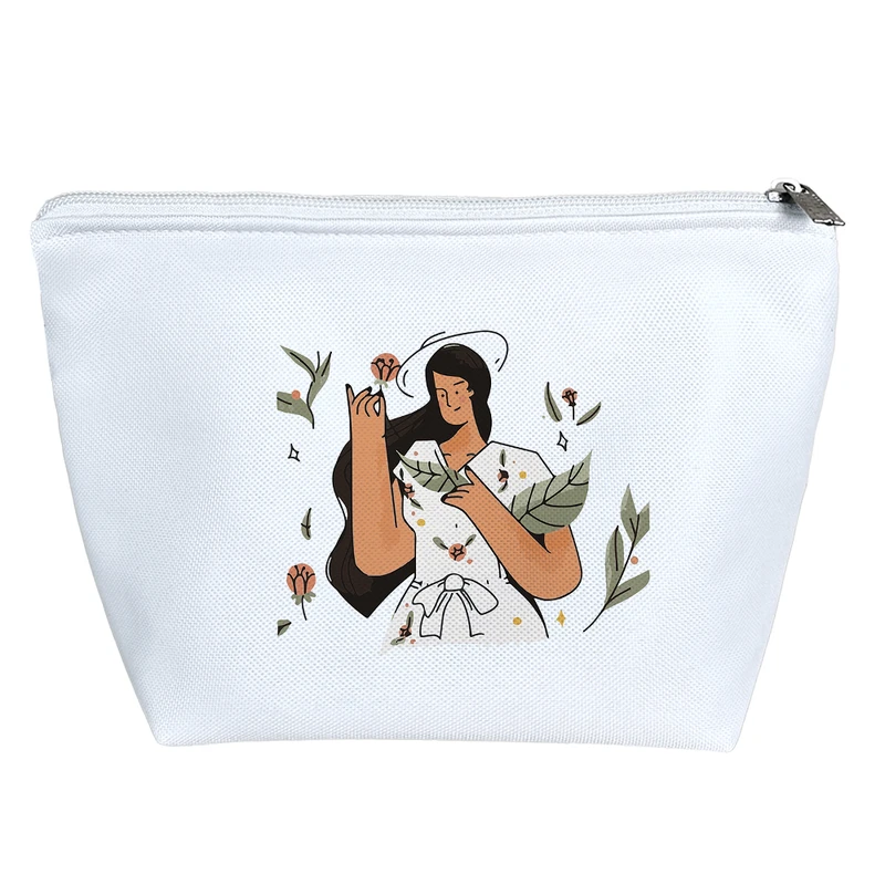 کیف لوازم آرایش دخترانه خندالو مدل زن و گلبارا کد 5304