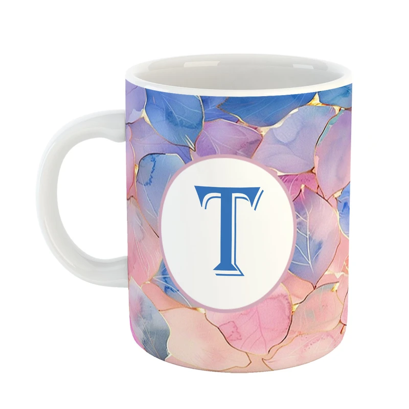 ماگ پادآفرین مدل فانتزی طرح حرف T کد 24