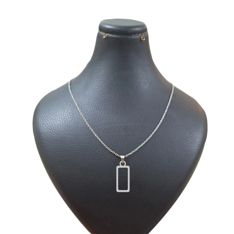 گردنبند زنانه هایکا مدل مستطیل کد h.ha 55