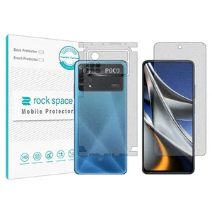 Matte Rockspace HyMTT screen protector suitable for the Xiaomi Poco X4 Pro 5G mobile phone along with the back of the phone