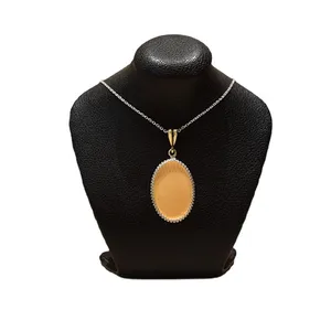 گردنبند نقره زنانه مدل سنگ صدف 