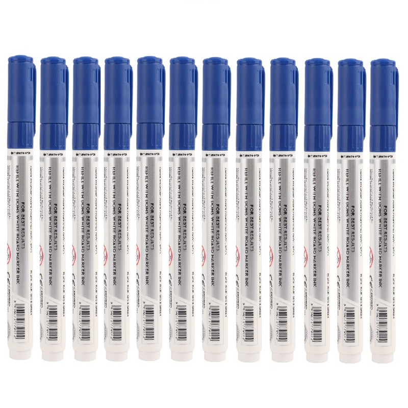 ماژیک وایت برد دامس مدل Refilo نوک تخت بسته 12 عددی