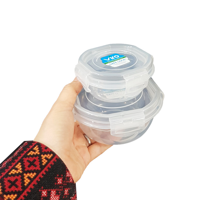 ظرف نگهدارنده ویرو پلاستیک مدل 307 مجموعه 5 عددی ظرف نگهدارنده ویرو پلاستیک مدل 307 مجموعه 5 عددی
