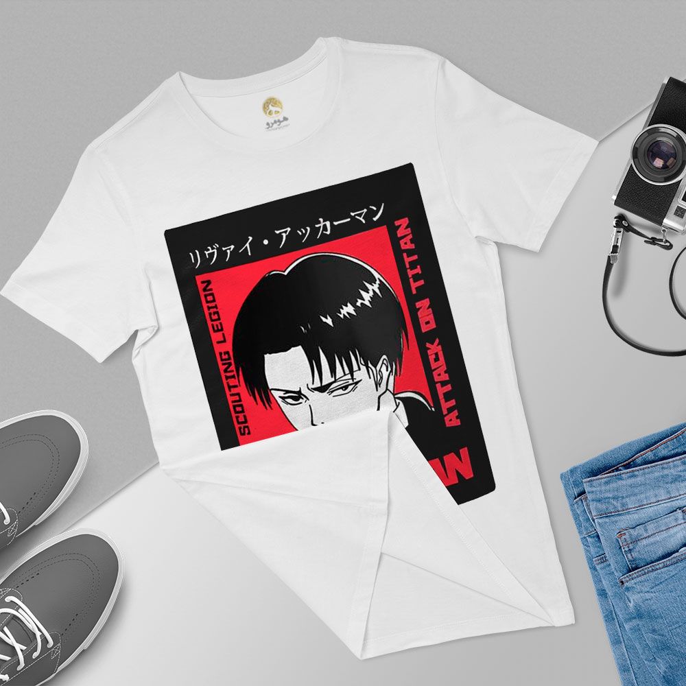 تی شرت آستین کوتاه زنانه هومرو مدل TW401 طرح اتک آن تایتان -  - 5