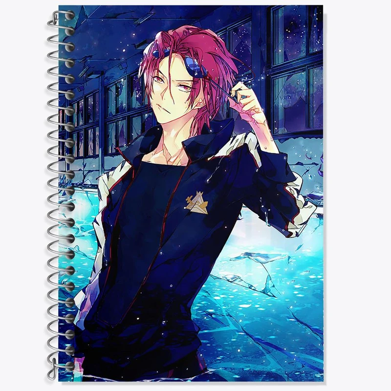 دفتر زبان 50 برگ خندالو مدل دو خط طرح رین انیمه فری تیل Fairy Tail کد 15621