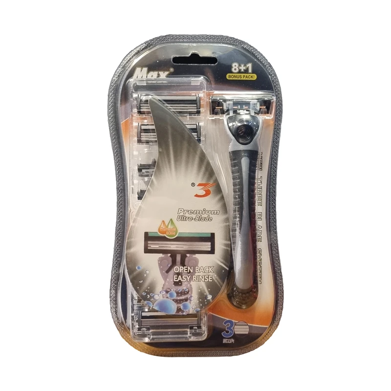 خود تراش مکس مدل Premium Ultra-Blade به همراه تیغ یدک بسته 8 عددی