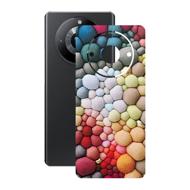 برچسب پوششی ریمکس مدل Leth طرح سنگ رنگی مناسب برای گوشی موبایل ریلمی 11 Pro Plus