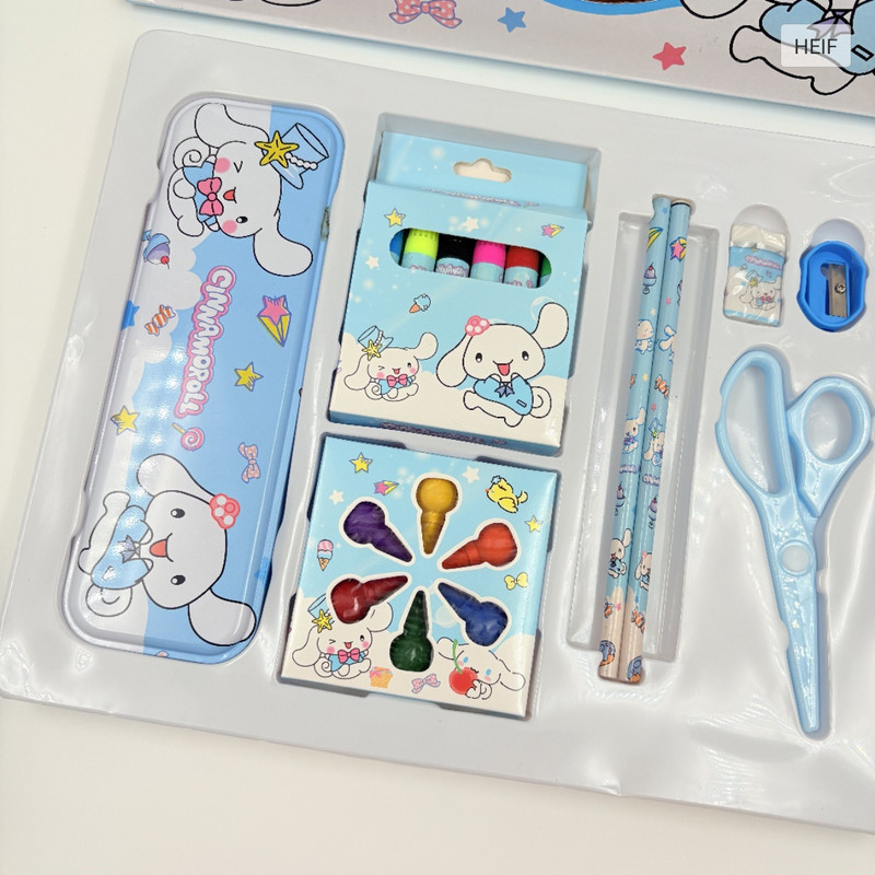 ست لوازم تحریر طرح کرومی و سینامورول بسته 18 عددی