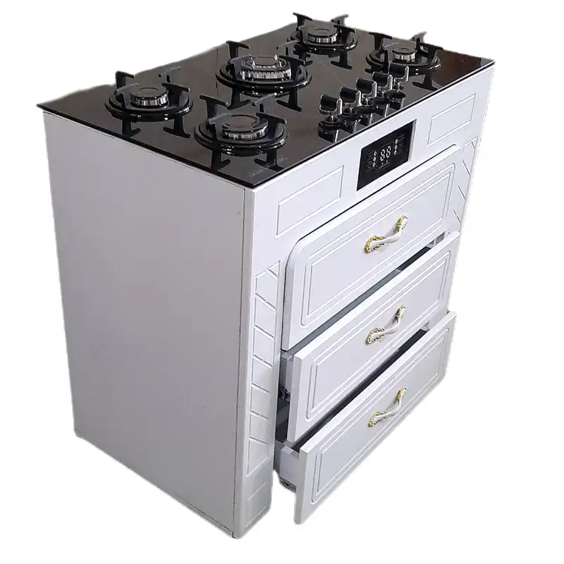 اجاق گاز 5 شعله هاکان مدل صفحه شیشه ولوم بالا سه کشو1230