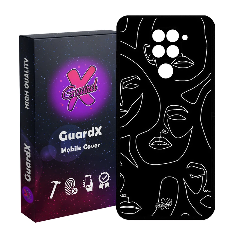 کاور گارد ایکس طرح Girl مدل Glass10392 مناسب برای گوشی موبایل شیائومی Redmi Note 9