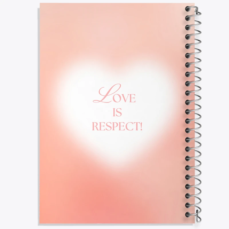 دفتر مشق 100 برگ خندالو طرح Love Is Respect کد N2367