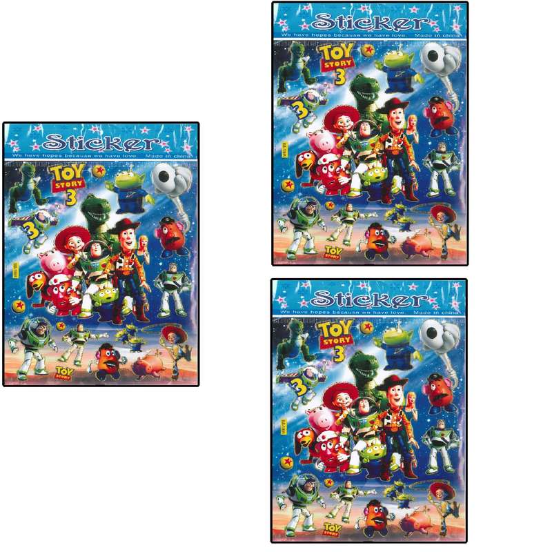 استیکر  کودک مدل داستان اسباب بازی بسته 3 عددی