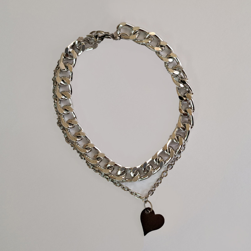 دستبند دخترانه مدل دو ردیف قلب دستبند دخترانه مدل دو ردیف قلب