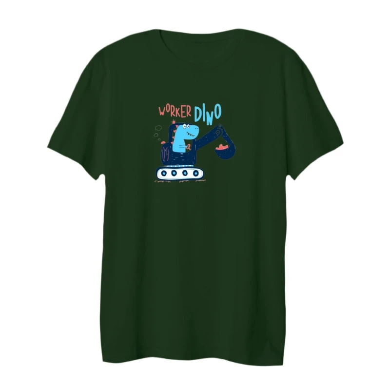 تی شرت لانگ آستین کوتاه زنانه مدل دایناسور و ماشین کار