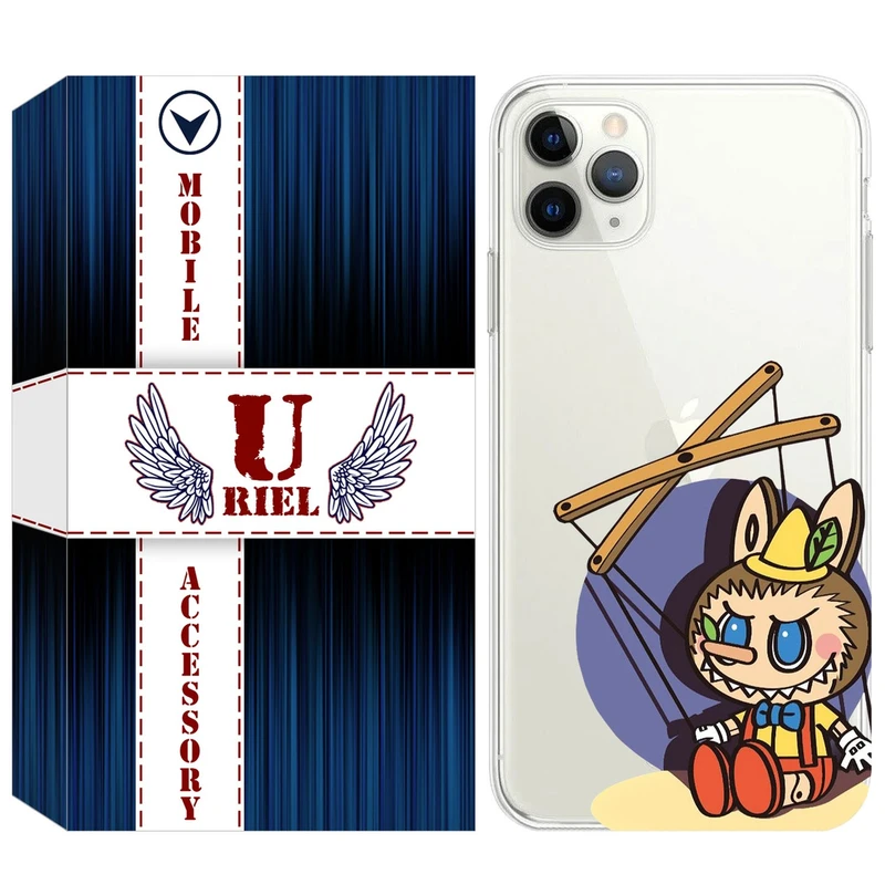 کاور یوریل مدل Clear کد 108 طرح لبوبو Labubu مناسب برای گوشی موبایل اپل iPhone 11 Pro Max