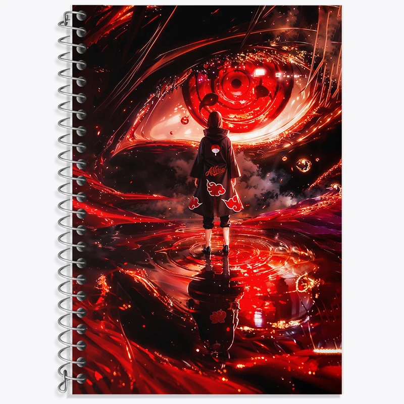 دفتر زبان 50 برگ خندالو مدل سه خط طرح انیمه ناروتو (Naruto) کد F5125