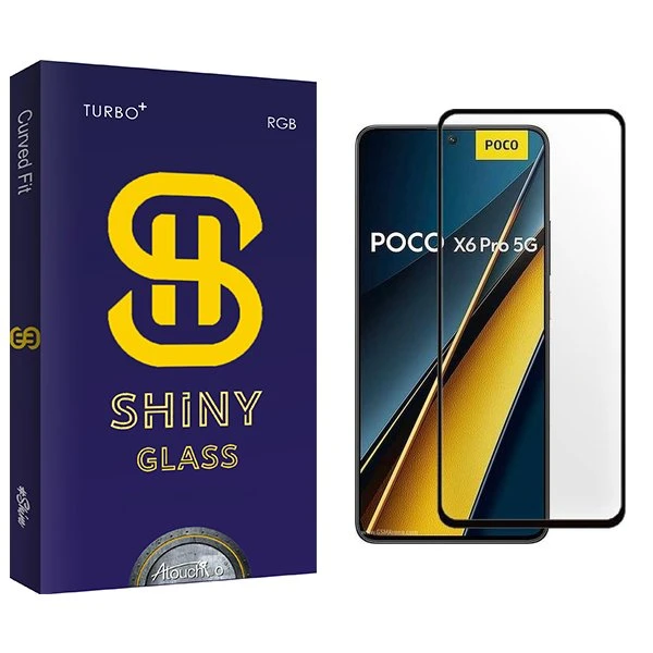 محافظ صفحه نمایش شیشه ای آتوچبو مدل Shiny FullGlue مناسب برای گوشی موبایل شیائومی poco x6 pro