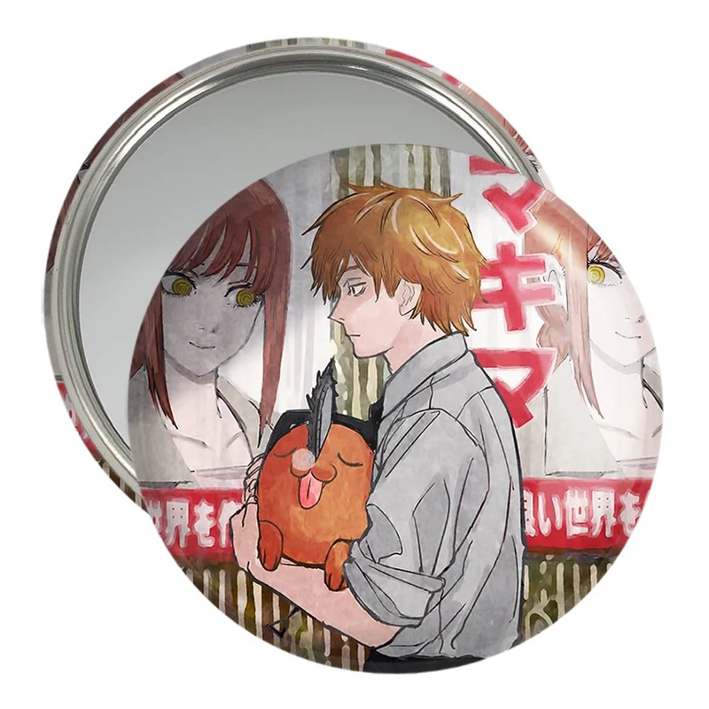 آینه جیبی خندالو مدل دنجی و پوچیتا انیمه مرد اره ای Chainsaw Man  کد 22336