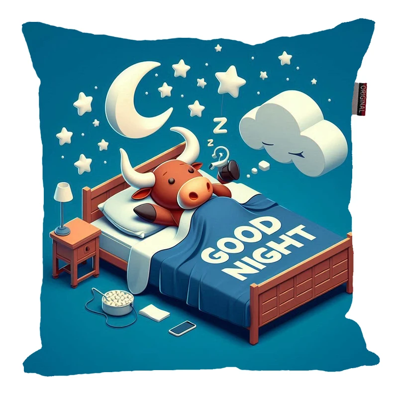 کوسن پاد آفرین مدل عروسکی طرح شب بخیر Good Night کد PK30599