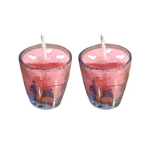 شمع لیوانی مدل عطری مجموعه دو عددی